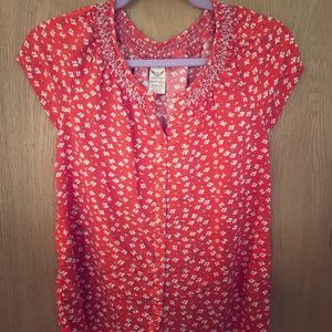 Faded Glory floral button up shirt